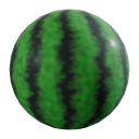 Blenderで作成されたスイカ（茎なし）の画像